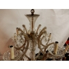 1950′ Lustre Cage En Cristal de Bohême 12 Lampes | Biron 1950′ Lustre Cage En Cristal de Bohême 12 Lampes