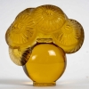 Cachet « Soucis » verre jaune ambré de René LALIQUE | Biron ||||||