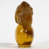 Cachet « Soucis » verre jaune ambré de René LALIQUE | Biron Cachet "Soucis" verre jaune ambré de René LALIQUE