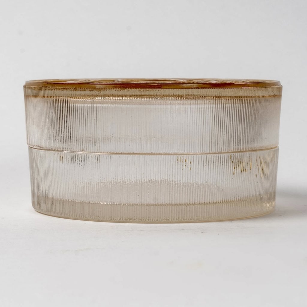 Boîte « Un Jardin dans la Nuit » verre blanc patiné sépia de René LALIQUE pour Arys | Biron Boîte "Un Jardin dans la Nuit" verre blanc patiné sépia de René LALIQUE pour Arys