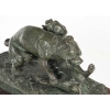 Sculpture en bronze de deux chiens jouant sur socle en marbre, XIXème siècle, époque Napoléon III. | Biron Sculpture en bronze de deux chiens jouant sur socle en marbre, XIXème siècle, époque Napoléon III.