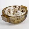 Coupe « Anses Frises Triangles » pâte de verre polychrome François DECORCHEMONT | Biron Coupe "Anses Frises Triangles" pâte de verre polychrome François DECORCHEMONT