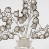 Flacon « Clairefontaine » verre blanc patiné gris de René LALIQUE | Biron Flacon "Clairefontaine" verre blanc patiné gris de René LALIQUE