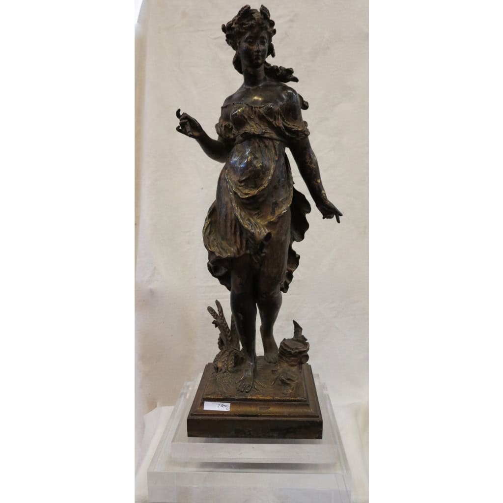 1890′ Statue Bronze Femme Signée Moreau | Biron ||||||||||