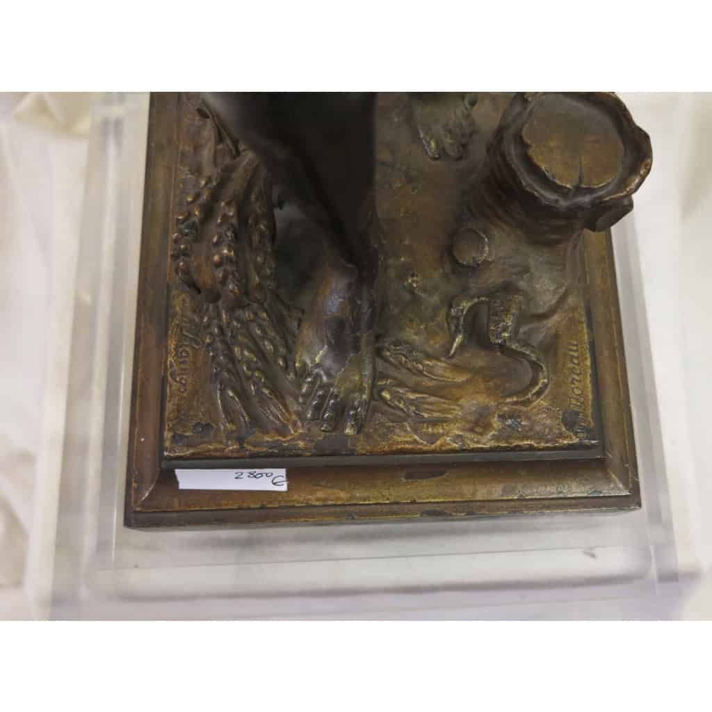 1890′ Statue Bronze Femme Signée Moreau | Biron 1890′ Statue Bronze Femme Signée Moreau