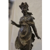 1890′ Statue Bronze Femme Signée Moreau | Biron 1890′ Statue Bronze Femme Signée Moreau
