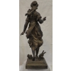 1890′ Statue Bronze Femme Signée Moreau | Biron 1890′ Statue Bronze Femme Signée Moreau