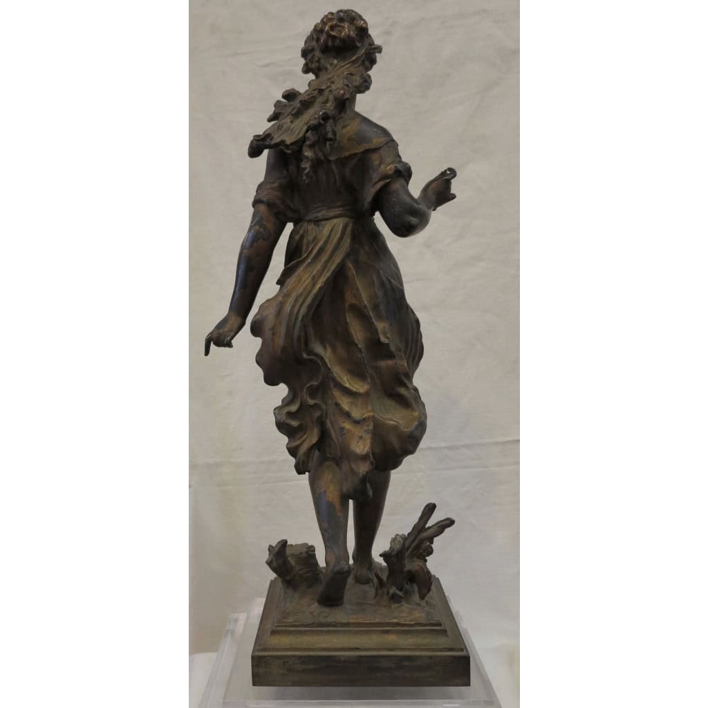 1890′ Statue Bronze Femme Signée Moreau | Biron 1890′ Statue Bronze Femme Signée Moreau