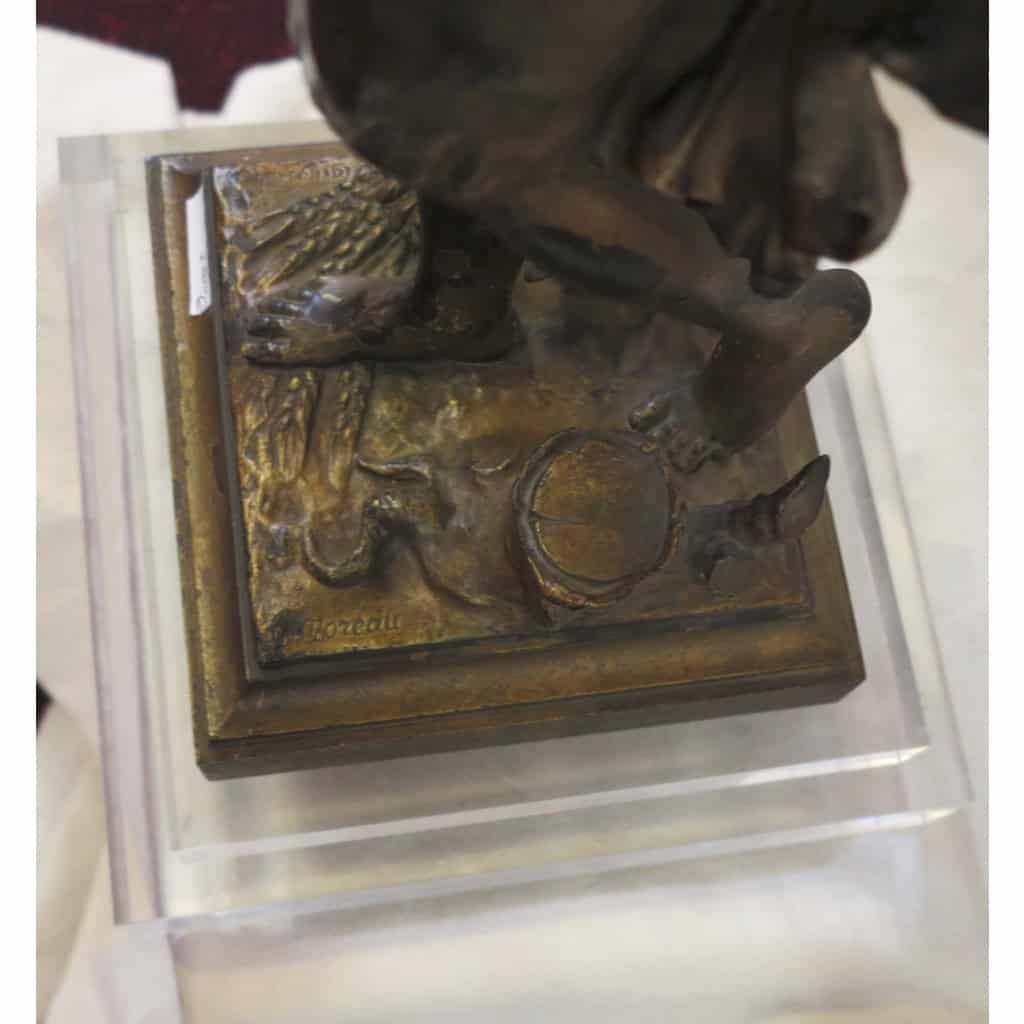 1890′ Statue Bronze Femme Signée Moreau | Biron 1890′ Statue Bronze Femme Signée Moreau