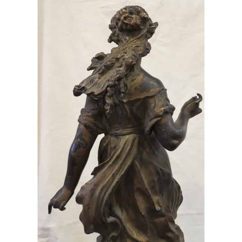 1890′ Statue Bronze Femme Signée Moreau | Biron 1890′ Statue Bronze Femme Signée Moreau