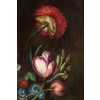École française, Bouquet de tulipes, roses et fruits sur un entablement huile sur toile d’époque Napoléon III | Biron École française, Bouquet de tulipes, roses et fruits sur un entablement huile sur toile d'époque Napoléon III