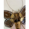 1970’ Applique Papillon en Bronze ou Laiton, Duval Brasseur Ou Isabelle Faure, 1 Ampoule, Ailes d’Agate | Biron 1970’ Applique Papillon en Bronze ou Laiton, Duval Brasseur Ou Isabelle Faure, 1 Ampoule, Ailes d’Agate