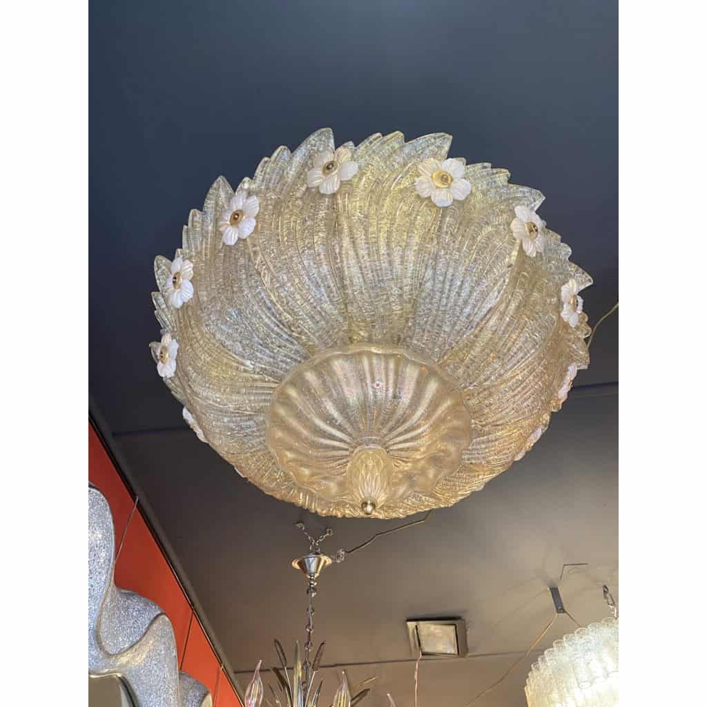 1970/80′ Plafonnier en Verre Ou Cristal De Murano Barovier & Toso | Biron 1970/80′ Plafonnier en Verre Ou Cristal De Murano Barovier & Toso