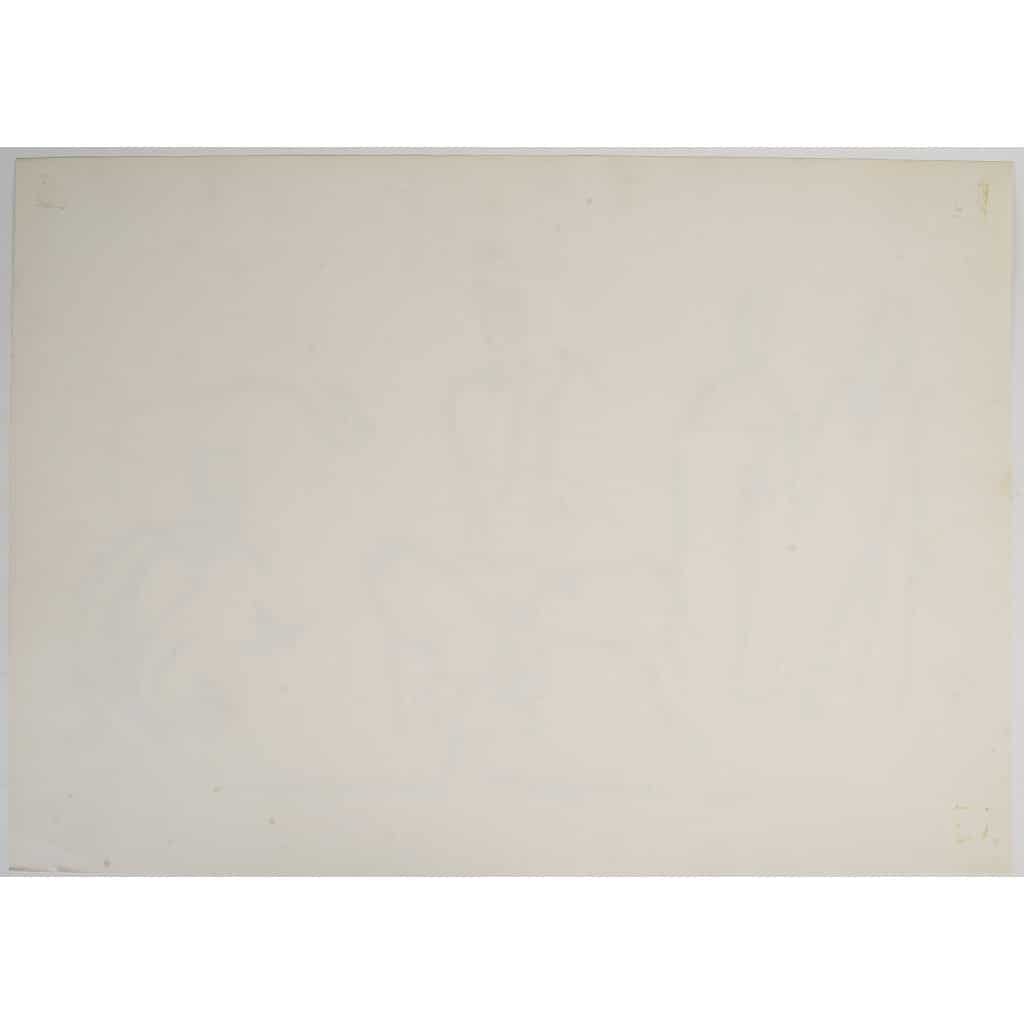 Dessin en lavis de l’artiste Evelyne Luez sur papier, XXème siècle. | Biron Dessin en lavis de l’artiste Evelyne Luez sur papier, XXème siècle.