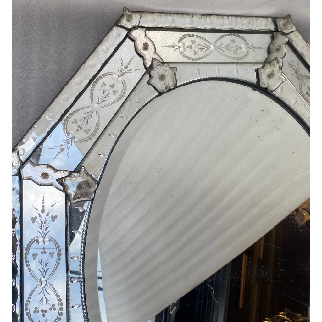 1950/70 Miroir Vénitien Octogonal et Ovale