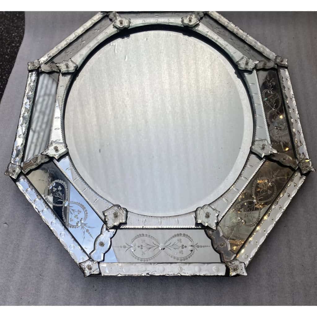 1950/70 Miroir Vénitien Octogonal et Ovale