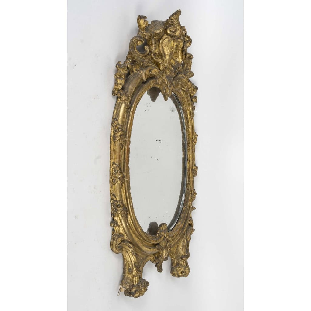 Carved and gilded wooden mirror frame | Biron Carved and gilded wooden mirror frame