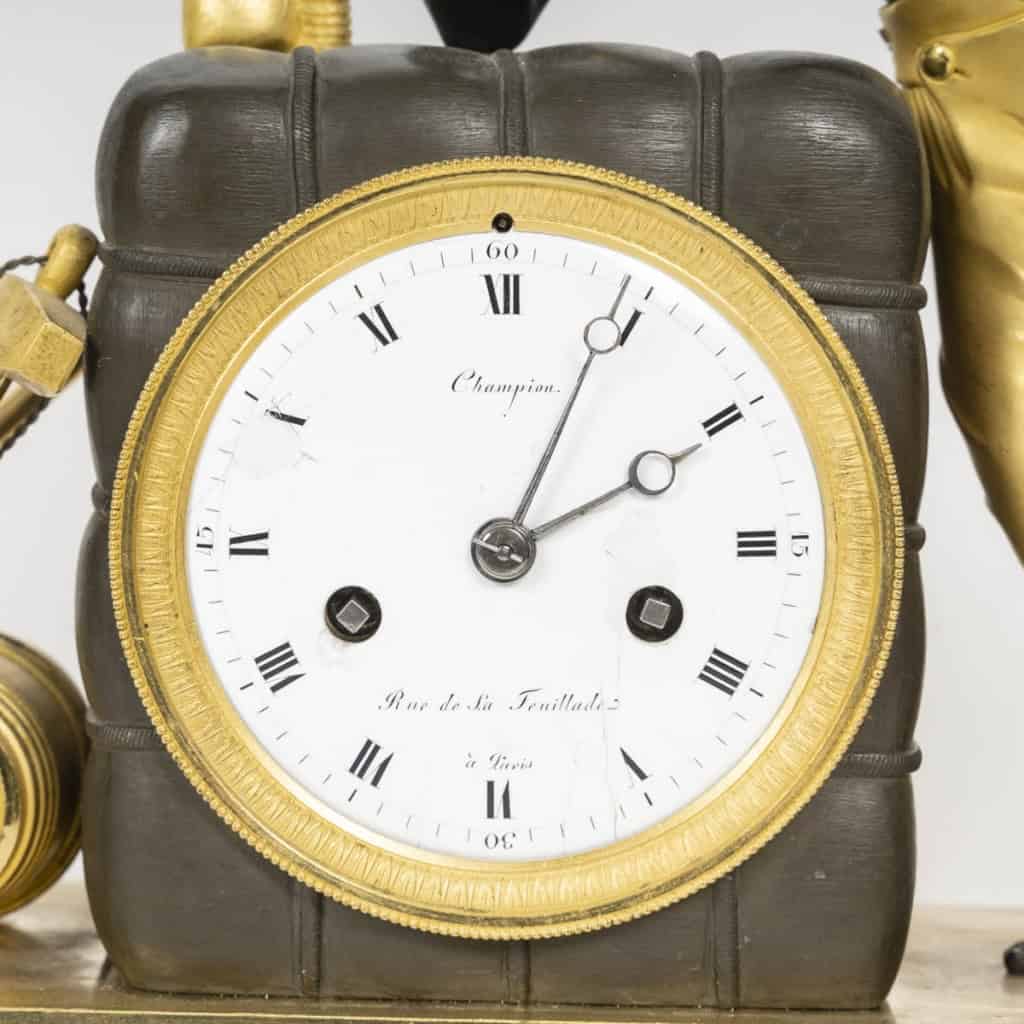 Pendule Au Matelot D’époque Empire, Dite « Au Nègre », Bronze Doré Et Bronze Patiné d’après Deverberie | Biron Pendule Au Matelot D’époque Empire, Dite « Au Nègre », Bronze Doré Et Bronze Patiné d’après Deverberie