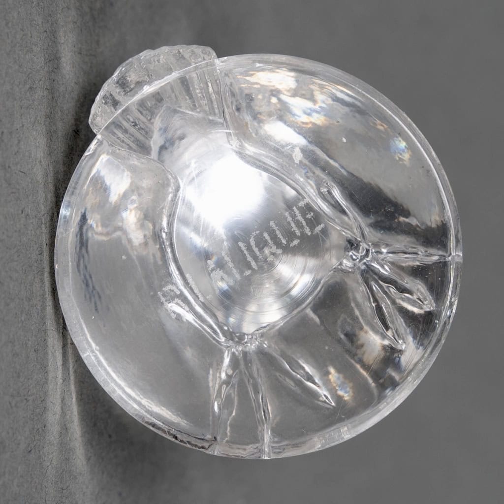 Cachet « Moineau » verre blanc de René LALIQUE | Biron Cachet "Moineau" verre blanc de René LALIQUE