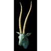 Sculpture animalière d’un buste de gazelle en bronze patiné et doré, XXème siècle. | Biron Sculpture animalière d’un buste de gazelle en bronze patiné et doré, XXème siècle.