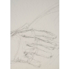 Dessin sur papier, dessin préparatoir, l’homme à la balalaïka, XXème siècle. | Biron Dessin sur papier, dessin préparatoir, l’homme à la balalaïka, XXème siècle.
