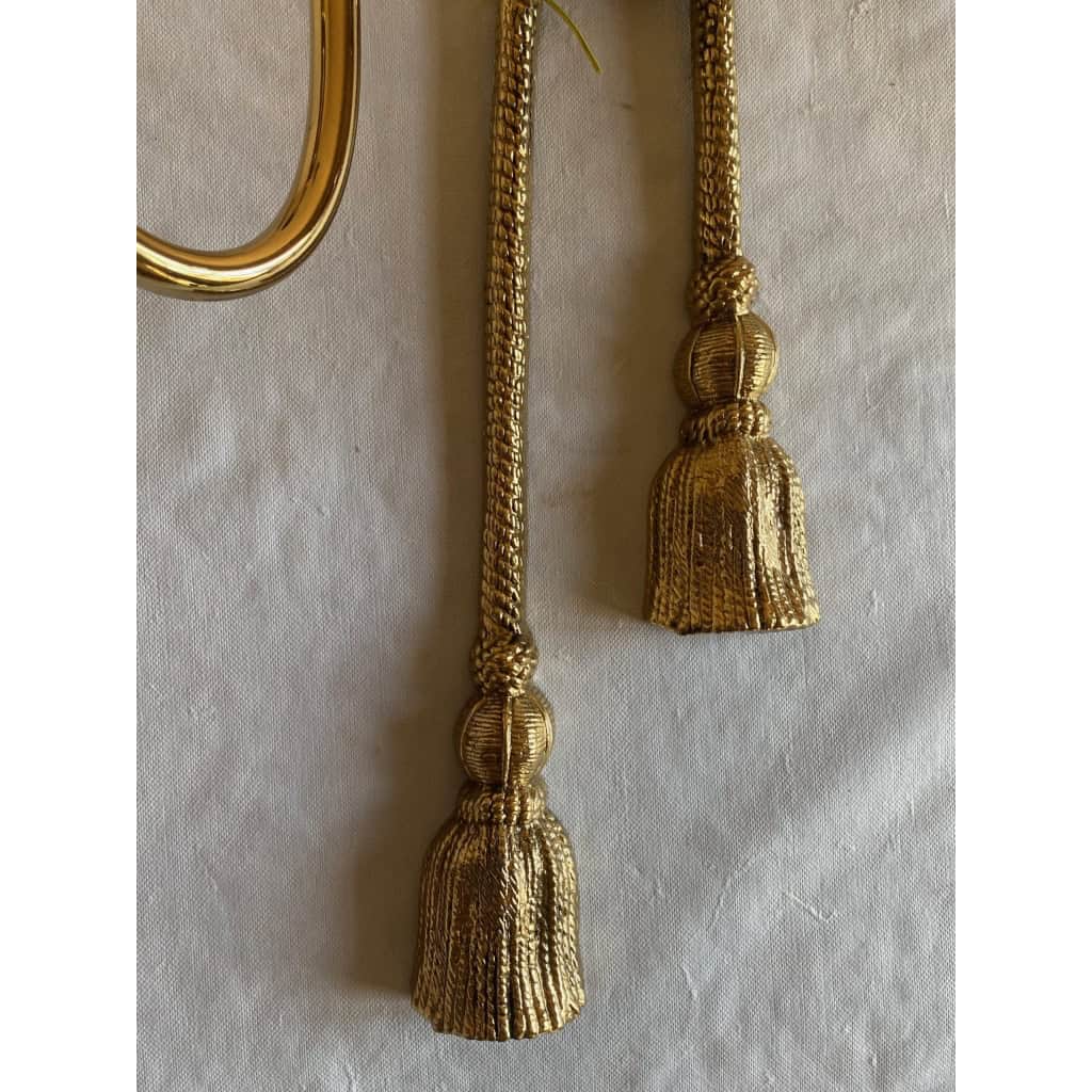 1970/80′ Paire D’Appliques En Bronze Doré Signées Valenti Decor Passementerie | Biron 1970/80′ Paire D’Appliques En Bronze Doré Signées Valenti Decor Passementerie
