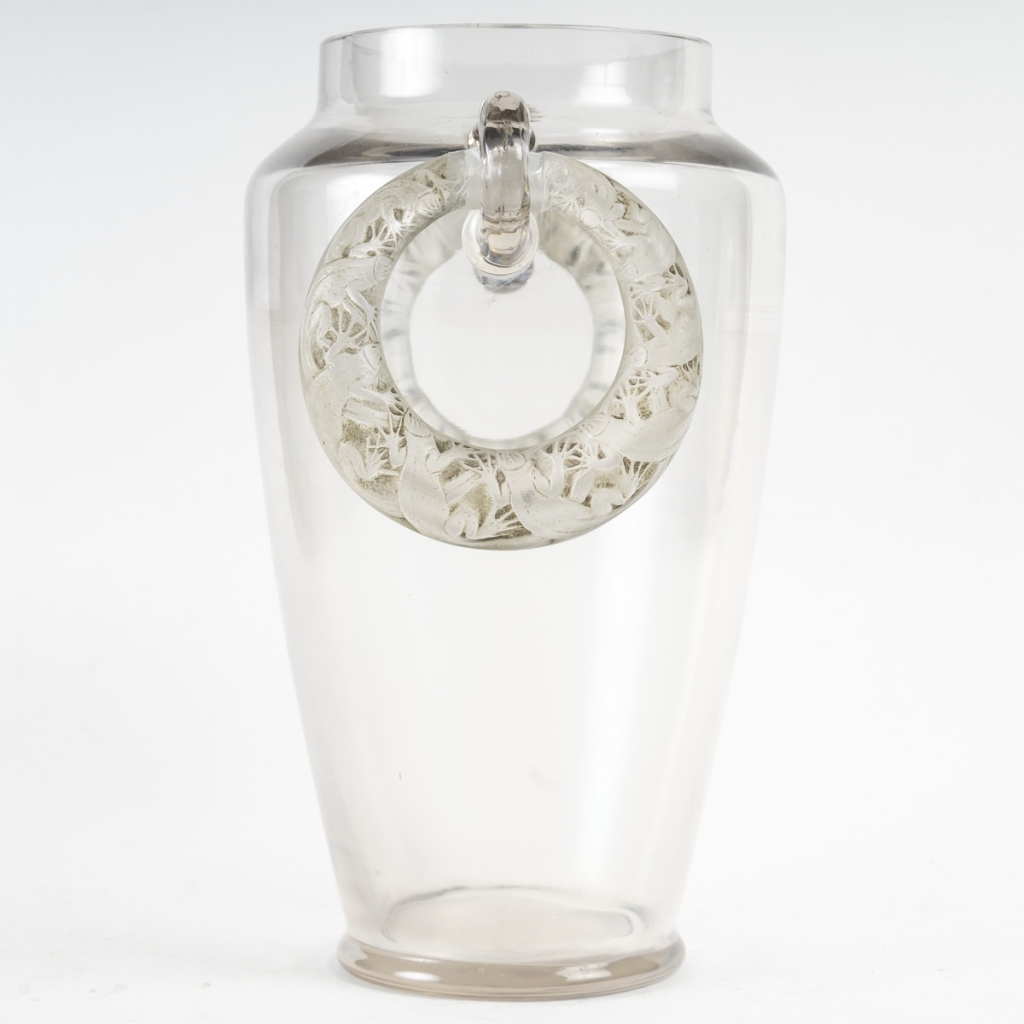 René Lalique ,Vase Deux Anneaux Lezards,1919.