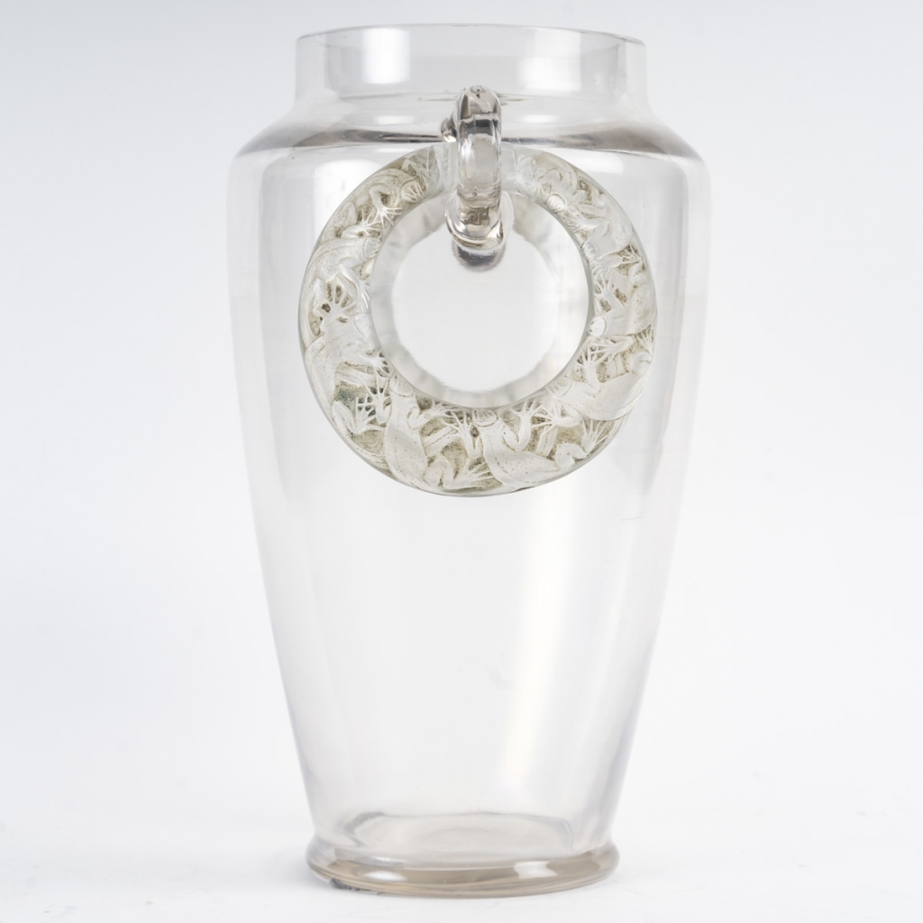 René Lalique ,Vase Deux Anneaux Lezards,1919.