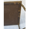 1950′ Table Maison Baguès Ou Maison Jansen Décor Bambou en Bronze Doré Avec Plateau Laque de Chine Aux Oiseaux Et Fleurs