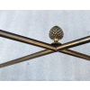 1950′ Table Maison Baguès Ou Maison Jansen Décor Bambou en Bronze Doré Avec Plateau Laque de Chine Aux Oiseaux Et Fleurs