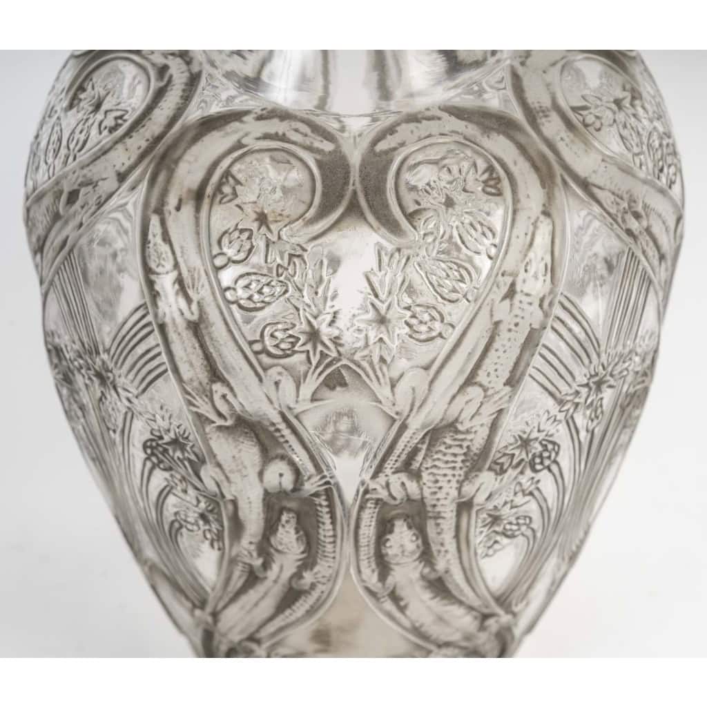 René Lalique,1913 : Vase “Lézards et Bluets” | Biron René Lalique,1913 : Vase “Lézards et Bluets”