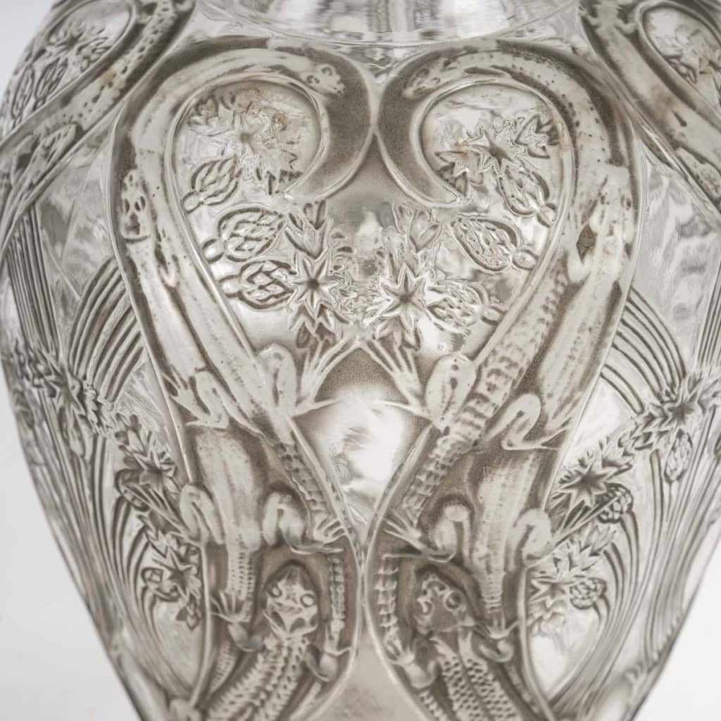 René Lalique,1913 : Vase “Lézards et Bluets” | Biron René Lalique,1913 : Vase “Lézards et Bluets”