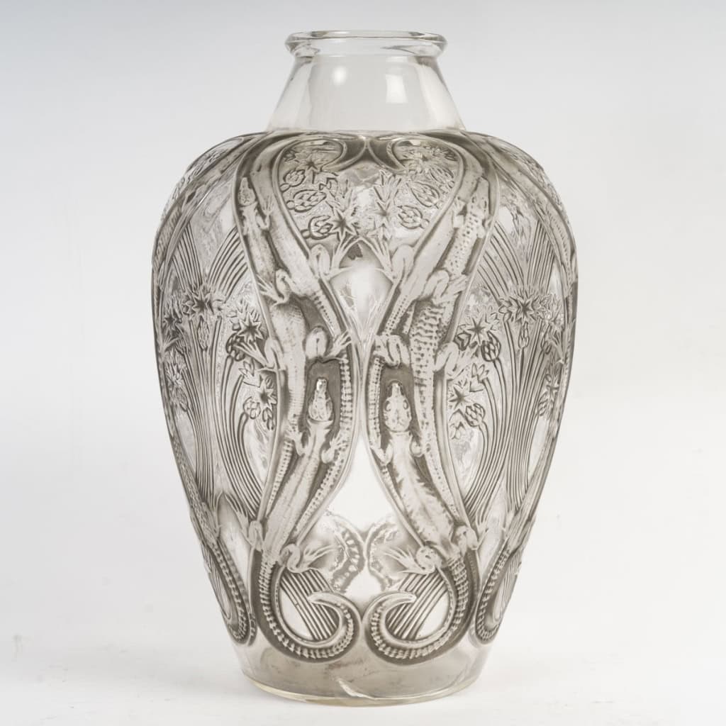 René Lalique,1913 : Vase “Lézards et Bluets” | Biron René Lalique,1913 : Vase “Lézards et Bluets”