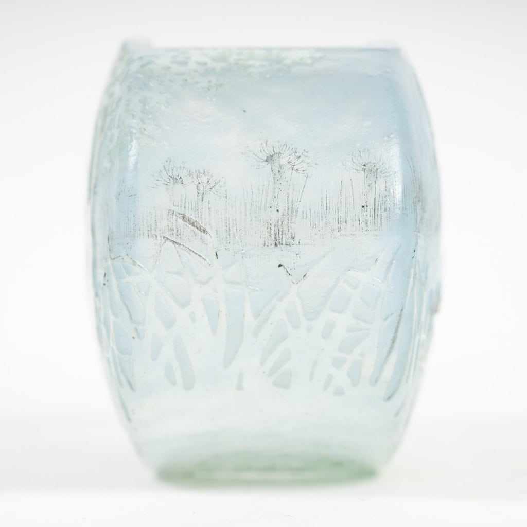 Daum Nancy – Rare Vase De Forme Jardinière à Décor De Cygne, Pâte De Verre Art Nouveau | Biron Daum Nancy - Rare Vase De Forme Jardinière à Décor De Cygne, Pâte De Verre Art Nouveau