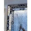 1970/80 Miroir Venise Style Louis 14 Avec Ornements En Verre Bleu | Biron 1970/80 Miroir Venise Style Louis 14 Avec Ornements En Verre Bleu