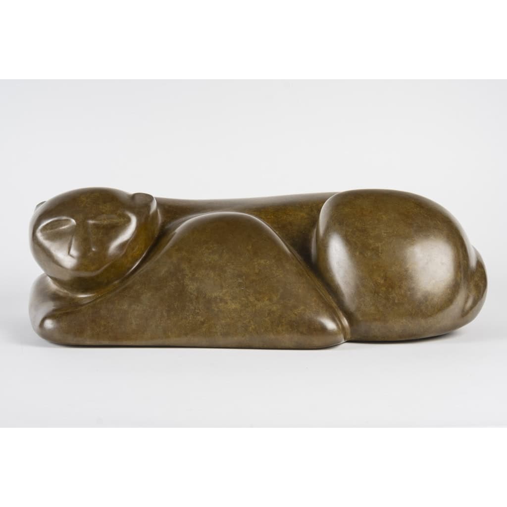 Angela Cassanello 1921-2003 Bronze, Le Félin | Biron ||||||