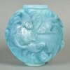 Vase « Formose » verre opalescent patiné bleu turquoise de René LALIQUE | Biron |||||||