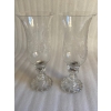 1950/70 Paire de Bougeoirs Photophores Baccarat Signés : Modèle Tors | Biron ||||||||||