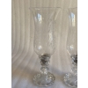 1950/70 Paire de Bougeoirs Photophores Baccarat Signés : Modèle Tors | Biron 1950/70 Paire de Bougeoirs Photophores Baccarat Signés : Modèle Tors