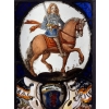 Vitrail au chevalier XVIe (21 x 15 cm) | Biron Vitrail au chevalier XVIe (21 x 15 cm)