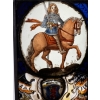 Vitrail au chevalier XVIe (21 x 15 cm) | Biron Vitrail au chevalier XVIe (21 x 15 cm)