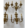1970/80 Série De 6 Appliques En Bronze Doré De Style LXVI Signées Maison Baguès | Biron 1970/80 Série De 6 Appliques En Bronze Doré De Style LXVI Signées Maison Baguès