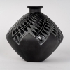 Vase « Montargis » verre noir patiné blanc de René LALIQUE | Biron ||||||||