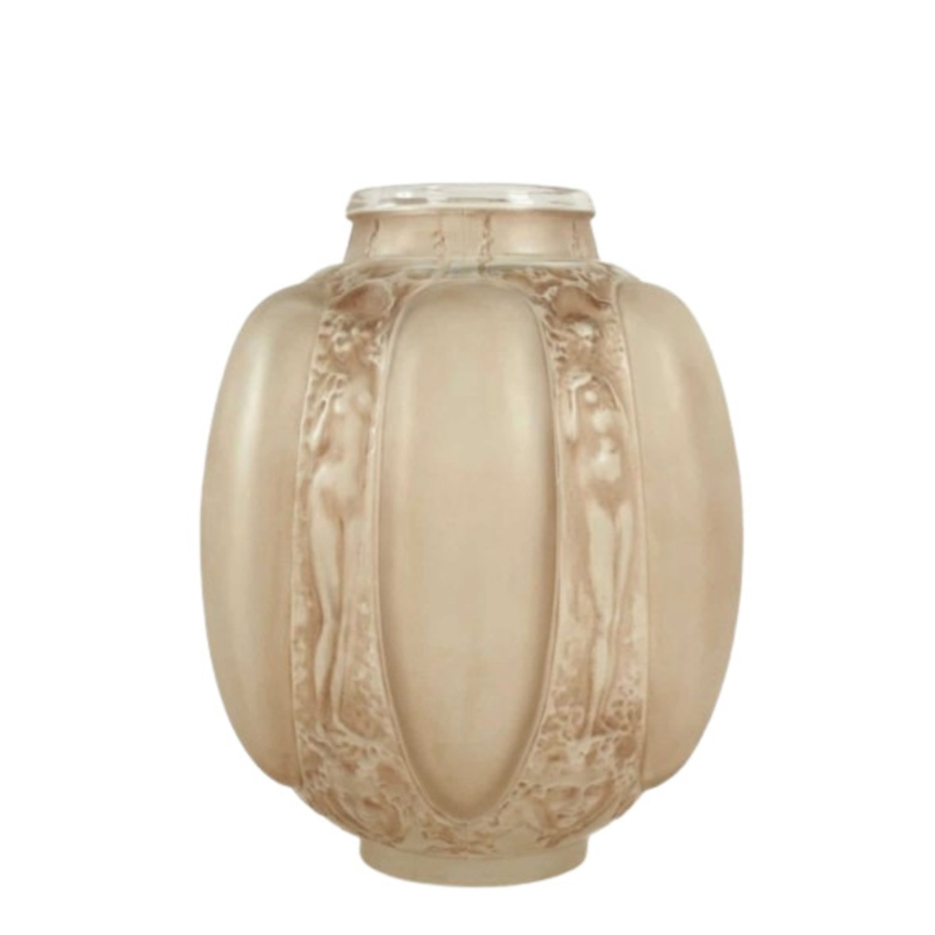 R Lalique, Vase « Six Figurines Et Masques » | Biron R Lalique, Vase "Six Figurines Et Masques"