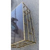 1970′ Table Basse En Bronze Oxydé Plateau Laqué