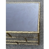 1970′ Table Basse En Bronze Oxydé Plateau Laqué