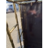 1970′ Table Basse En Bronze Oxydé Plateau Laqué