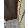1970′ Table Basse En Bronze Oxydé Plateau Laqué