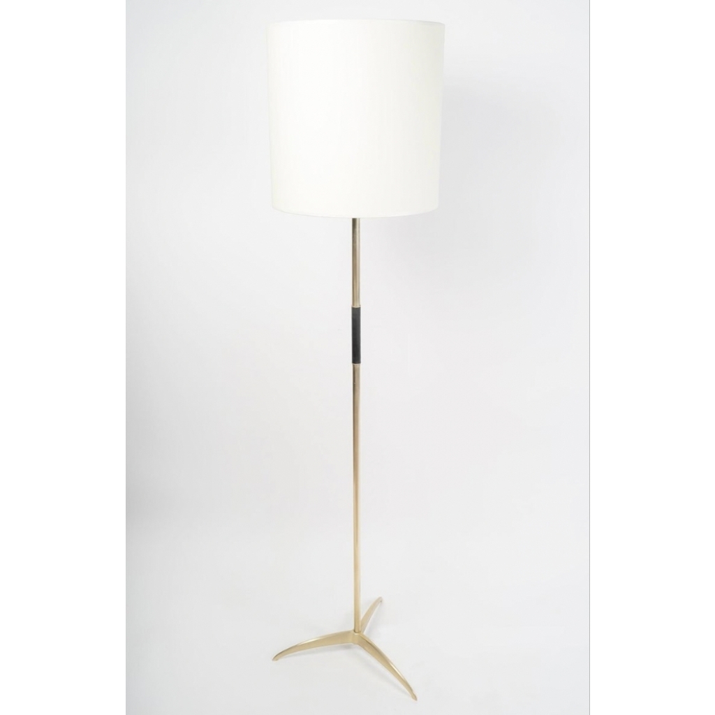 1950 Lampadaire en bronze et laiton par Stilnovo | Biron 1950 Lampadaire en bronze et laiton par Stilnovo