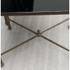 1970′ Série De 3 Tables Gigognes Maison Baguès En Bronze Doré, 3 Plateaux Verre Noirci